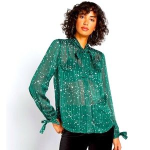 Brand new w/tags Modcloth Green Positive Professionalism Blouse.